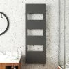 Arezzo Anthracite 1500 x 500 Designer Panel Radiator with Towel Rails -Radiators Shop AZR15X5A p