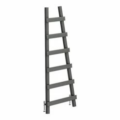 Arezzo Anthracite Leaning Ladder 1600 x 600 Heated Towel Rail -Radiators Shop AZR1ANT d2 460