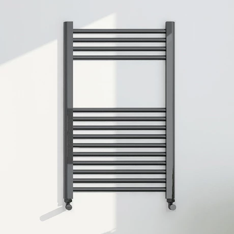 Brooklyn 800 x 500mm Black Nickel Straight Heated Towel Rail 3 Brooklyn 800 x 500mm Black Nickel Straight Heated Towel Rail
