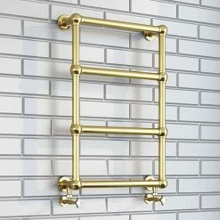 Bloomsbury Traditional Vintage Gold 748 x 498 Wall Mounted Towel Rail