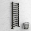 Brooklyn Square 1200 x 500mm Black Nickel Heated Towel Rail