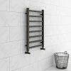 Brooklyn Square 800 x 500mm Black Nickel Heated Towel Rail -Radiators Shop BN850TR np