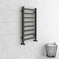 Brooklyn Square 800 x 500mm Black Nickel Heated Towel Rail