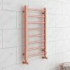 Brooklyn 800 x 500mm Rose Gold Straight Heated Towel Rail