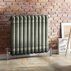 Buxton 600 x 615mm Raw Metal (Lacquered) 2 Column Horizontal Radiator
