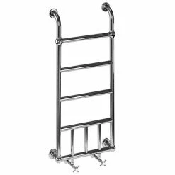 Burlington - Chaplin chrome traditional radiator with angled valves