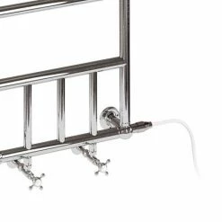 Burlington Chaplin Traditional Radiator (inc. Valves + Electric Heating Kit) -Radiators Shop Burlington Chaplin Chrome Traditional Radiator Inc Valves d1 460