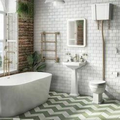 Chatsworth Traditional 498 x 748 Brushed Brass Wall Mounted Heated Towel Rail -Radiators Shop CHTBB18 d4 460