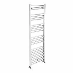 Diamond Heated Towel Rail - W500 x H1600mm - Chrome - Straight