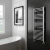 Diamond Heated Towel Rail - W500 x H1200mm - Chrome - Straight 2 Diamond Heated Towel Rail - W500 x H1200mm - Chrome - Straight -Radiators Shop COL009 N prod