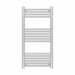 Diamond Heated Towel Rail - W500 x H1000mm - Chrome - Straight -Radiators Shop COL015 d1 460