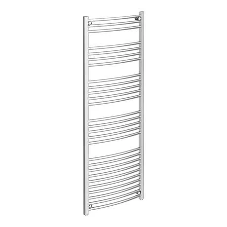 Diamond Curved Heated Towel Rail - W600 x H1600mm - Chrome 4 Diamond Curved Heated Towel Rail - W600 x H1600mm - Chrome - Image 2