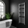 Diamond Curved Heated Towel Rail - W600 x H1600mm - Chrome 2 Diamond Curved Heated Towel Rail - W600 x H1600mm - Chrome -Radiators Shop COL023 n p