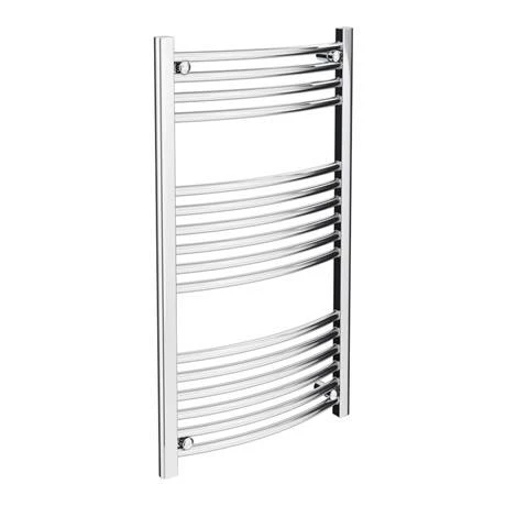 Diamond Curved Heated Towel Rail - W600 x H1000mm - Chrome 4 Diamond Curved Heated Towel Rail - W600 x H1000mm - Chrome - Image 2