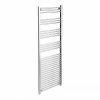 Diamond Heated Towel Rail - W600 x H1800mm - Chrome - Straight