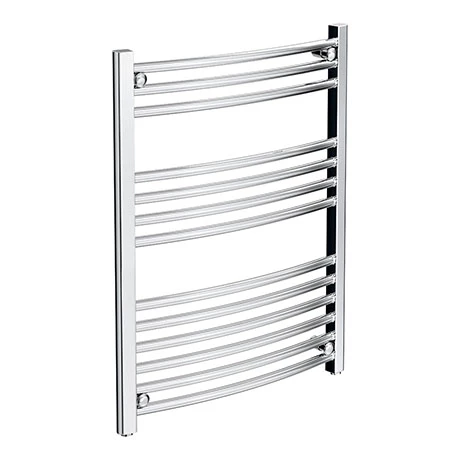 Diamond Curved Heated Towel Rail - W600 x H800mm - Chrome 3 Diamond Curved Heated Towel Rail - W600 x H800mm - Chrome