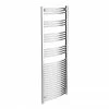 Diamond Curved Heated Towel Rail - W600 x H1800mm - Chrome