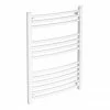 Diamond Curved Heated Towel Rail - W600 x H800mm - White -Radiators Shop COL045 n p