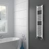Diamond Heated Towel Rail - W300 x H1200mm - White - Straight -Radiators Shop COL048 N p