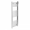 Diamond Heated Towel Rail - W300 x H1000mm - Chrome - Straight -Radiators Shop COL049 Diamond Heated Towel Rail