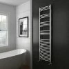 Diamond Curved Heated Towel Rail - W500 x H1800mm - Chrome 1 Diamond Curved Heated Towel Rail - W500 x H1800mm - Chrome -Radiators Shop COL050 n p