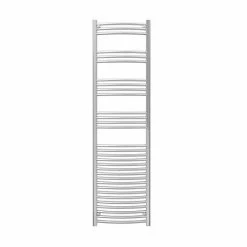 Diamond Curved Heated Towel Rail - W500 x H1800mm - Chrome -Radiators Shop COL050 d2 460