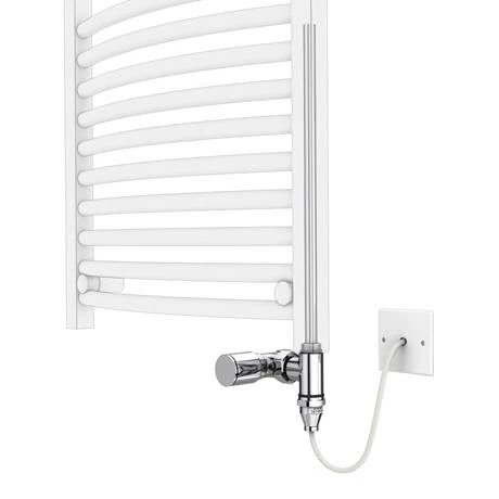 Diamond White 400 x 800mm Straight Heated Towel Rail (incl. Valves + Electric Heating Kit) 4 Diamond White 400 x 800mm Straight Heated Towel Rail (incl. Valves + Electric Heating Kit) - Image 2