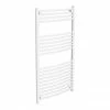 Diamond Curved Heated Towel Rail - W600 x H1200mm - White -Radiators Shop COL057 460