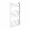 Diamond Curved Heated Towel Rail - W500 x H1000mm - White -Radiators Shop COL060 p