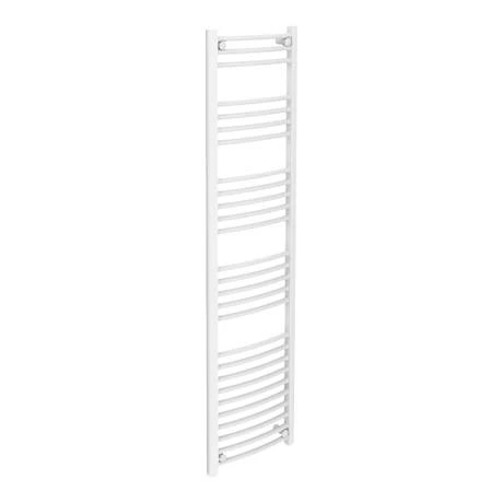 Diamond Curved Heated Towel Rail - W400 x H1600mm - White 4 Diamond Curved Heated Towel Rail - W400 x H1600mm - White - Image 2