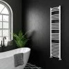 Diamond Curved Heated Towel Rail - W400 x H1600mm - White 2 Diamond Curved Heated Towel Rail - W400 x H1600mm - White -Radiators Shop COL067 n p
