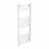Diamond Curved Heated Towel Rail - W400 x H1000mm - White -Radiators Shop COL069 p