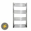Reina Capo H1600 x W600mm Chrome Curved Electric Towel Rail