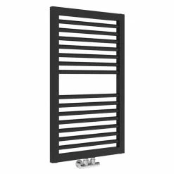 Cruze Designer Heated Towel Rail - Matt Black (823 x 500mm)