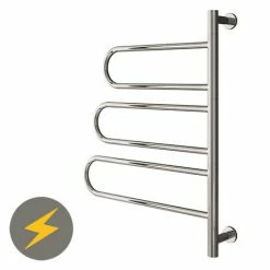 Reina Orne H760 x W580mm Dry Electric Swivel Heated Towel Rail