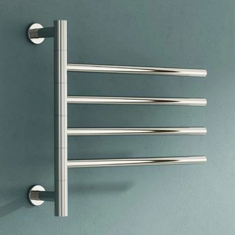 Reina Rance H475 x W500mm Dry Electric Swivel Heated Towel Rail 4 Reina Rance H475 x W500mm Dry Electric Swivel Heated Towel Rail - Image 2