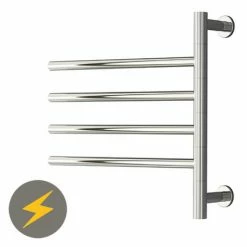 Reina Rance H475 x W500mm Dry Electric Swivel Heated Towel Rail