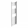 Diamond Curved Heated Towel Rail - W300 x H1200mm - Chrome
