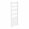 Diamond Heated Towel Rail - W600 x H1800mm - White - Straight