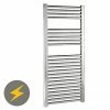Reina Diva H800 x W500mm Chrome Flat Electric Towel Rail 1 Reina Diva H800 x W500mm Chrome Flat Electric Towel Rail -Radiators Shop ES306CF P 6