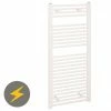 Reina Diva H1200 x W500mm White Flat Electric Towel Rail