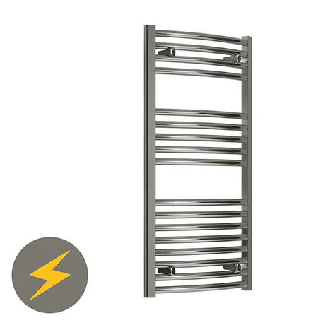 Reina Diva H1200 x W500mm Chrome Curved Electric Towel Rail 3 Reina Diva H1200 x W500mm Chrome Curved Electric Towel Rail