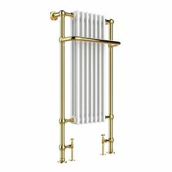 JTP Grosvenor Antique Brass 1130 x 553mm Traditional Heated Towel Radiator