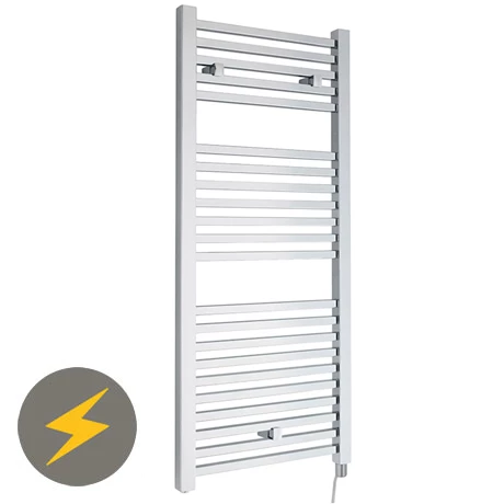 Hudson Reed 1110 x 500mm Electric Square Heated Towel Rail - Chrome - HL151 3 Hudson Reed 1110 x 500mm Electric Square Heated Towel Rail - Chrome - HL151