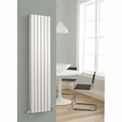 Hudson Reed Revive 1800 x 354mm Vertical Double Panel Designer Radiator - Gloss White - HL326 -Radiators Shop HL326 D1 460