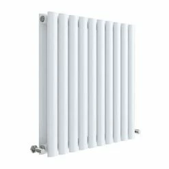 Hudson Reed Revive 600 x 586mm Horizontal Double Panel Radiator - Gloss White - HL338D