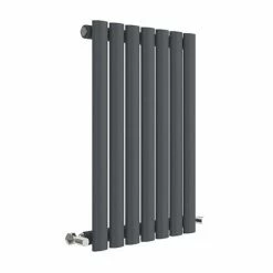 Hudson Reed Revive 600 x 412mm Horizontal Single Panel Radiator - Anthracite - HLA37