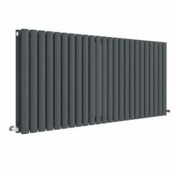 Hudson Reed Revive 600 x 1398mm Horizontal Double Panel Radiator - Anthracite - HLA40D