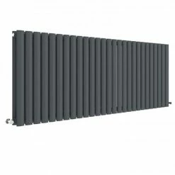 Hudson Reed Revive 600 x 1572mm Horizontal Double Panel Radiator - Anthracite - HLA42D