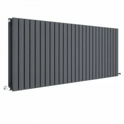 Hudson Reed Sloane 600 x 1572mm Horizontal Double Panel Radiator - Anthracite - HLA60D